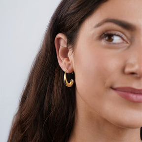 Earrings : Oorbellen Roze - Drop Hoop 2cm in van Pantino