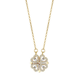 Collier trèfle pour femme - Symbole de chance et protection - Métal doré
