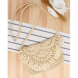Pochette tissée paille femme beige - design estival élégant - paille