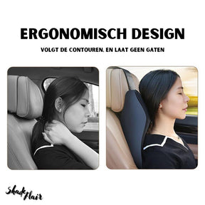 home & garden : Auto Hoofdsteun Kussen Zwart - Comfort Nekondersteuning - Memory Foam in van Pantino