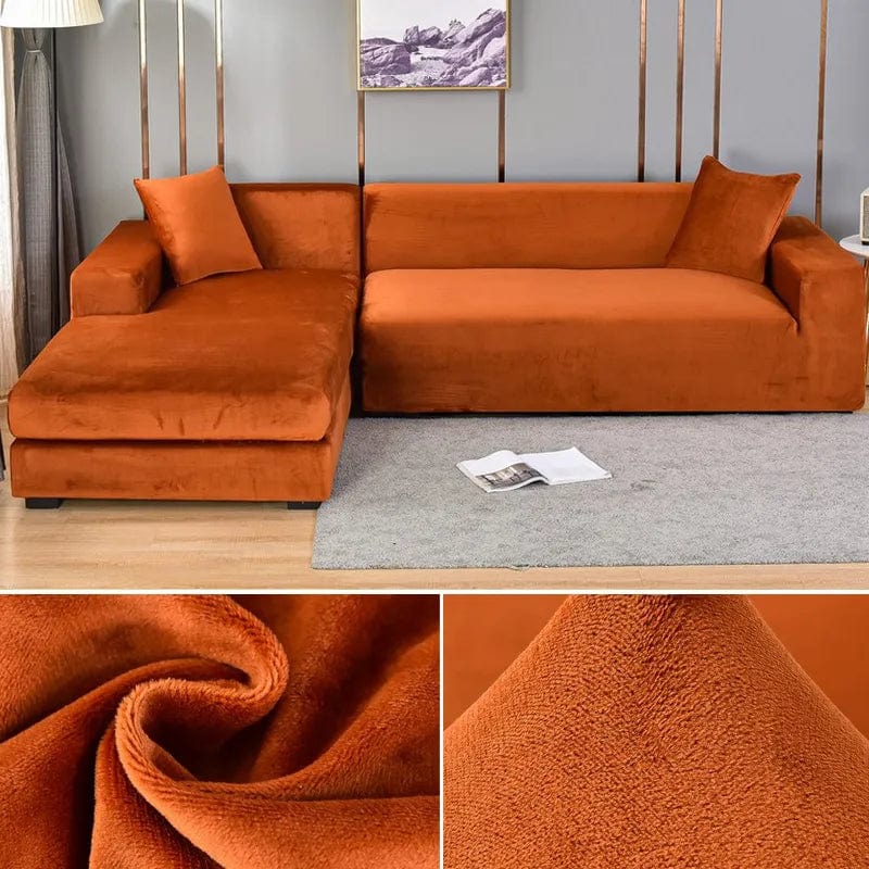 home & garden : CouchCover - Zachte Antislip Meubelbeschermer - Grijs in Oranje Bruin van Pantino