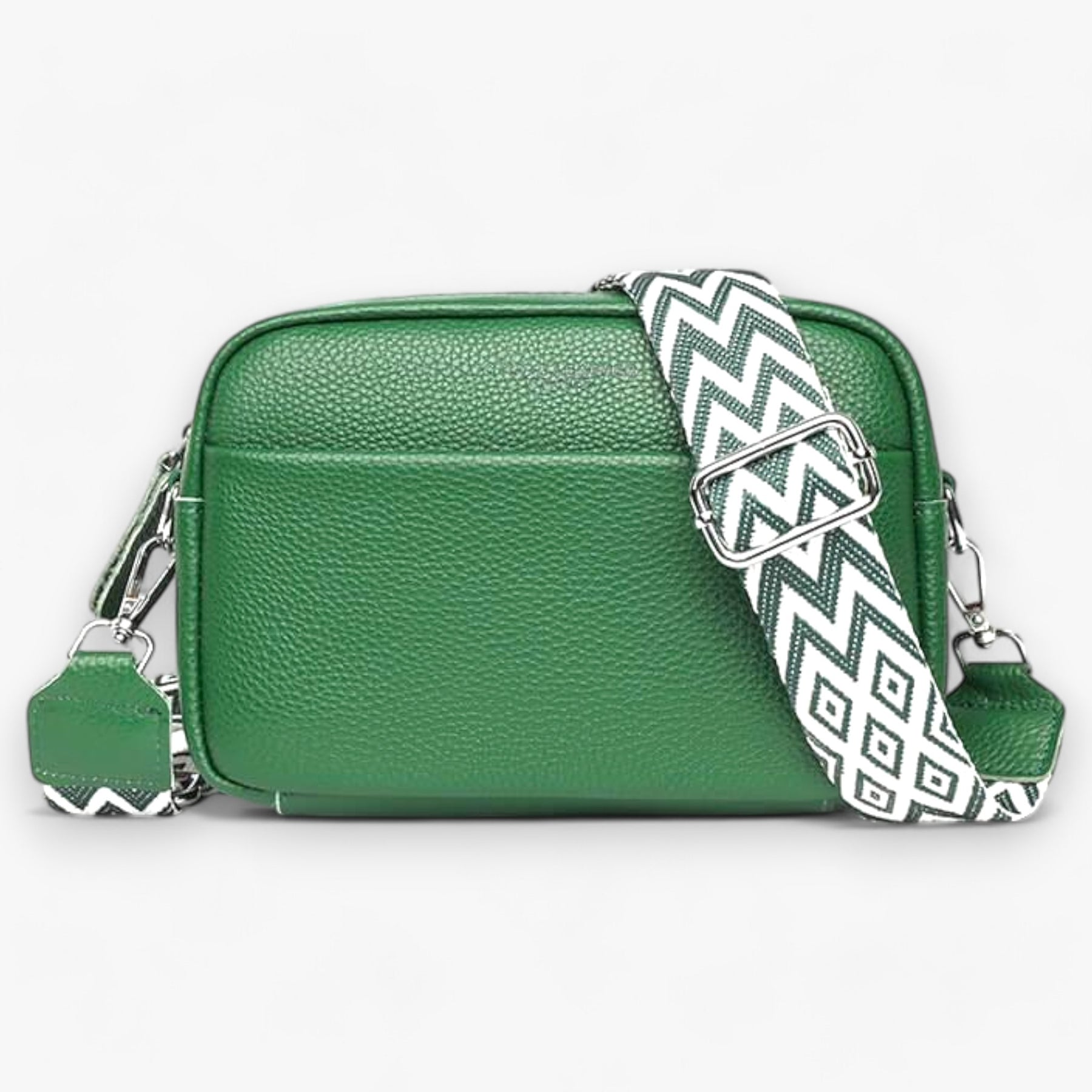 bags : CrossbodyBag Dames - Leren Damestas Zwart (Nog 2 op Voorraad) in Groen van Pantino