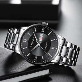 watches : Heren sporthorloge zwart - Waterdicht siliconen chronograaf met datum en stopwatch in van Pantino