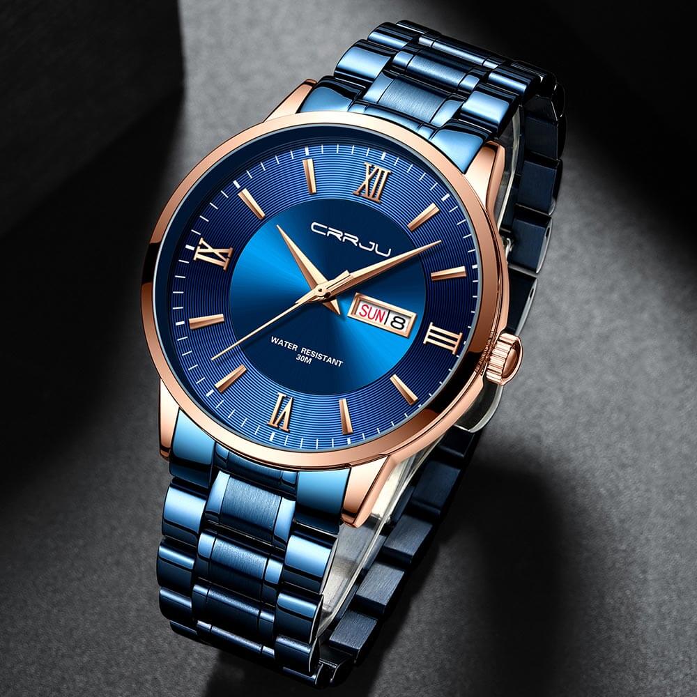 watches : Heren sporthorloge zwart - Waterdicht siliconen chronograaf met datum en stopwatch in van Pantino