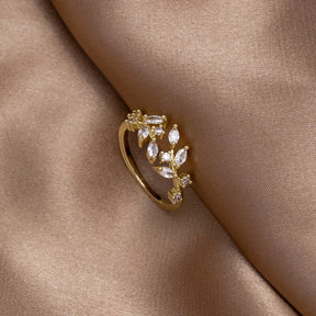 Ring : Ring Roze - 18K Kristallen Elegant in van Pantino