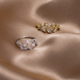 Ring Rosa - 18K Kristall Elegant  