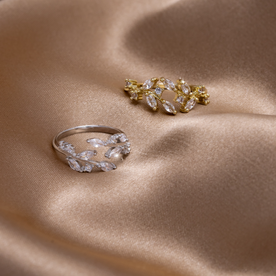 Ring : Ring Roze - 18K Kristallen Elegant in Zilver van Pantinoshop