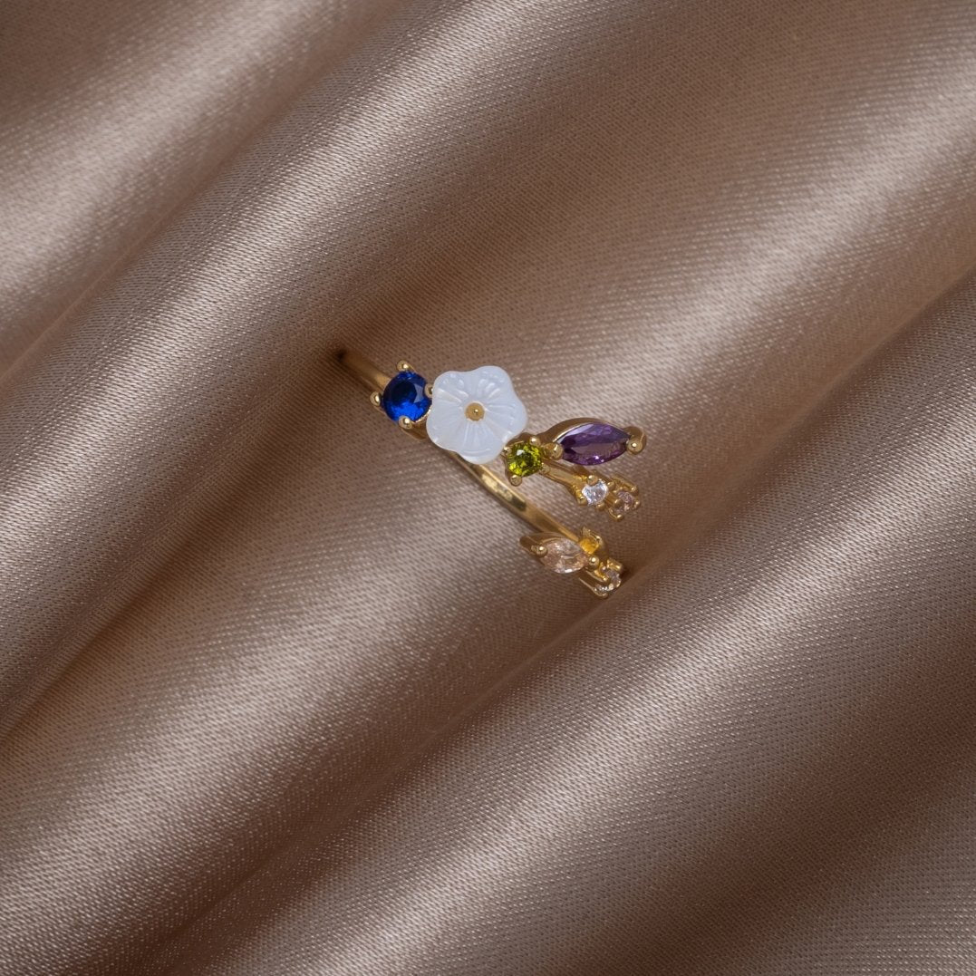 Ring : Ring Roze - Antira Blossom in van Pantino