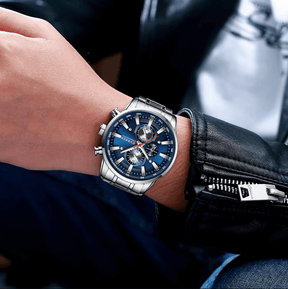 watches : Horloge Heren Roségoud Blauw - Curren Zakelijk in van Pantino