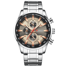 watches : Horloge Heren Roségoud Blauw - Curren Zakelijk in Zilver Grijs van Pantino