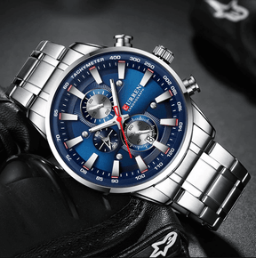 watches : Horloge Heren Roségoud Blauw - Curren Zakelijk in van Pantino