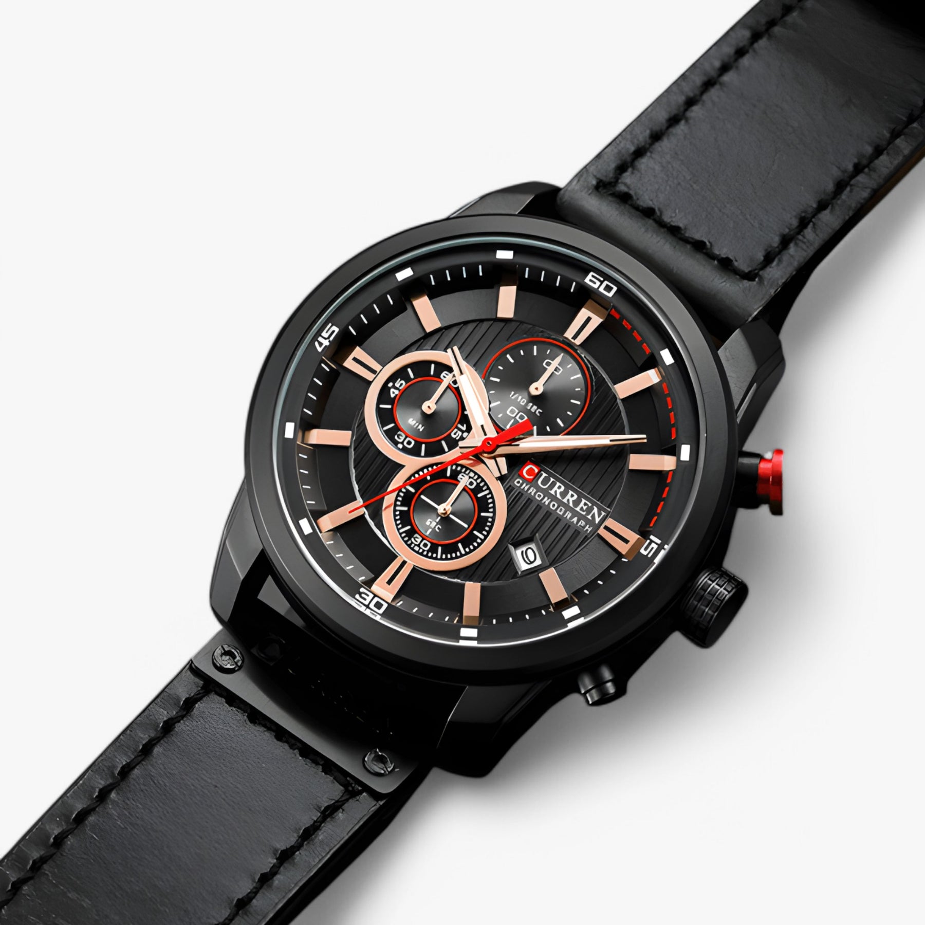 watches : Horloge Roségoud Zwart - Sport Polshorloge in van Pantino