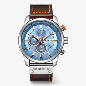 watches : Horloge Roségoud Zwart - Sport Polshorloge in Zilver blauw van Pantino
