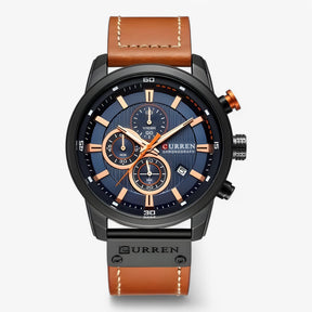 watches : Horloge Roségoud Zwart - Sport Polshorloge in Oranje blauw van Pantino
