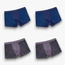 Men's Boxer Briefs : Broek Heren Zwart - Klassieke Boxerbroek - Herenboxerstijl voor een Moeiteloze Aantrekkingskracht (4+4 Gratis) in 2 blauw 2 grijs van Pantino