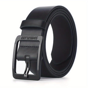 Belt : PU Leren Riem Zwart Heren Casual Jeans in Zwart [stijl 1] van Pantino