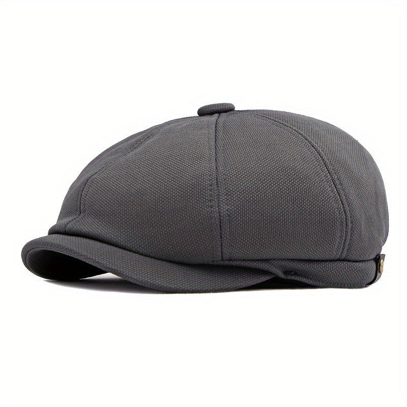 Octagonal Cap : Outdoor Hoed Mannelijke Britse Retro Mode Achthoekige Cap Casual Cap Heren - Zwart in Grijs van Pantino