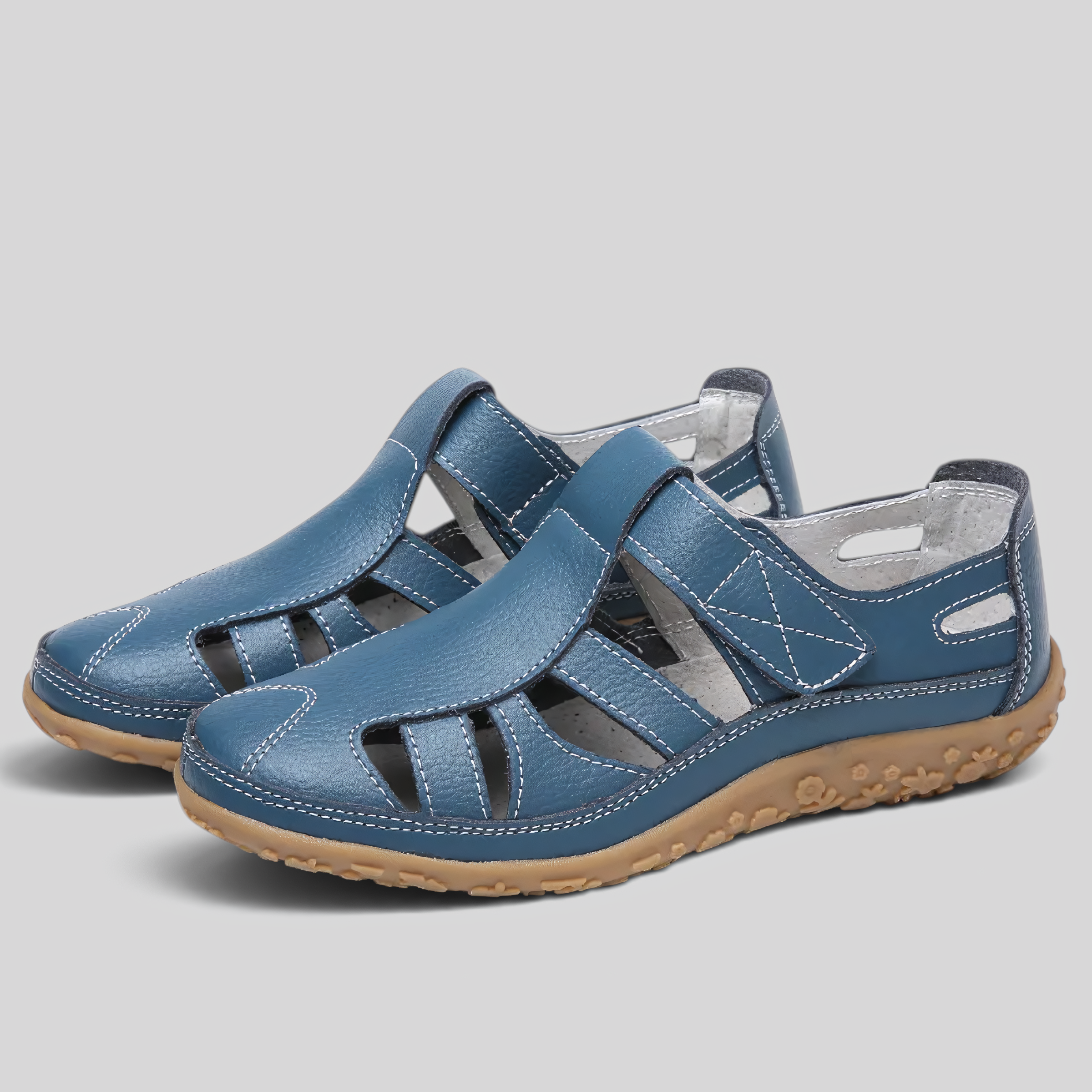 image_ai : Dames Sandalen - Orthopedisch, Anti-slip & Comfortabel in Blauw van Jeecey