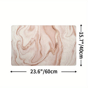 home & garden : Antislipmat Marmerpatroon - Marble - Donkergrijs in Marble-Roze 40*60 cm van Pantino