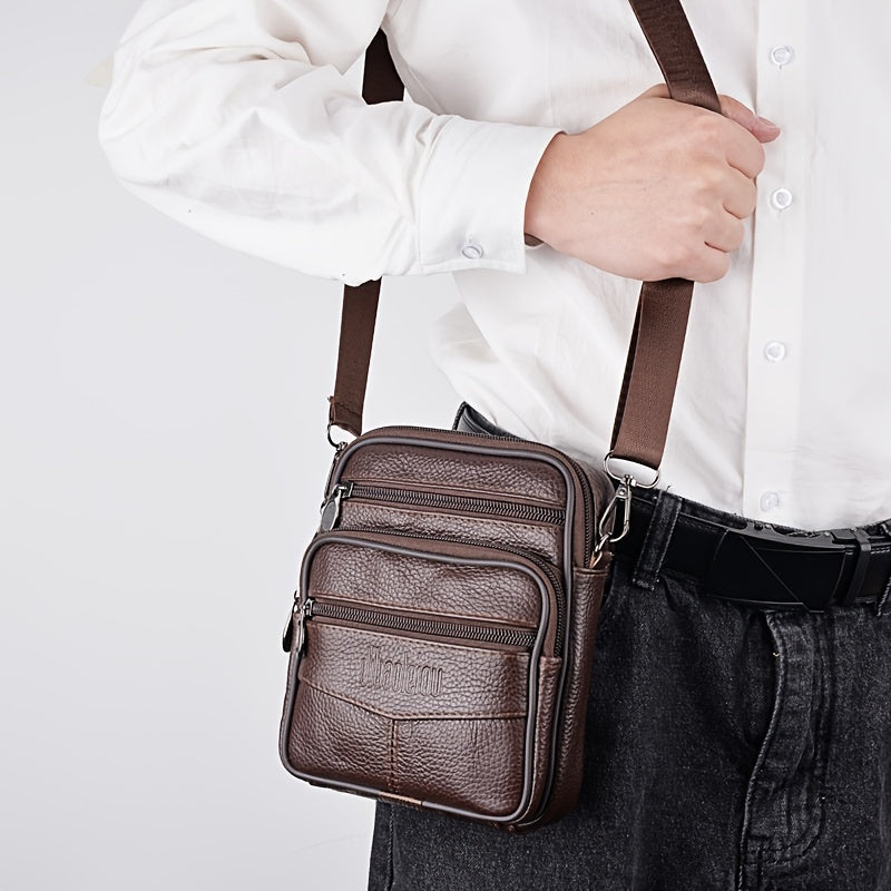 bags : Crossbody Tas Heren Zwart Leer - Compacte Schoudertas voor Dagelijks Gebruik in van Pantino