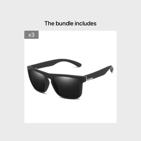 Sunglasses : Zonnebril Dames Grijs - Klassieke Vintage Gepolariseerde met Groot Vierkant Frame Black Box Label in Black Box grijs label*3 van Pantino