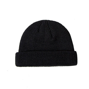 Beanie : Hoed Heren Zwart - Trawler Muts Gebreide Visser Retro Vintage Stijl Ski Skull Cap in Zwart Hoofdomtrek M (56-58 cm 22-22,8 inch) van Pantino