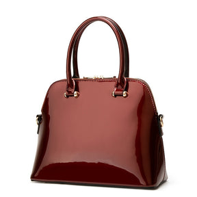 bags : Chique Glanzende Tas met Rits - Praktisch en Elegant voor Elke Dag - Zwart in van Pantino