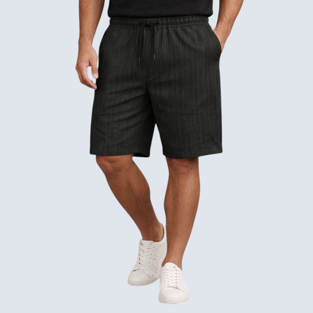 Heren shorts : Heren Linnen Shorts Ademend - Relaxte Zomerstijl in Zwart van Pantinoshop