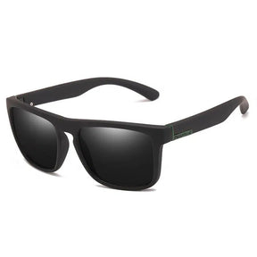 Sunglasses : Zonnebril Dames Grijs - Klassieke Vintage Gepolariseerde met Groot Vierkant Frame Black Box Label in Zwart frame groen label van Pantino