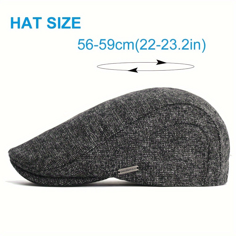 Newsboy Hat : Warme Newsboy Hoed, Cabbie Hoed, Gatsby Hoed Vintage - Zwart in van Pantino
