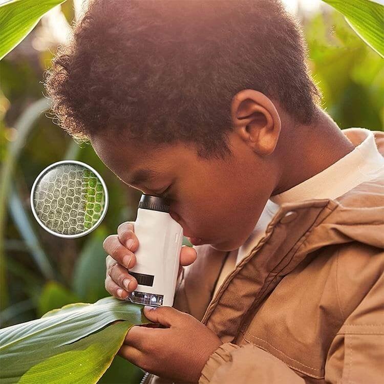 gadgets : PocketScope - Moedig Nieuwsgierigheid aan met de Draagbare Microscoop voor Jonge Ontdekkingsreizigers - Wit in van Pantino