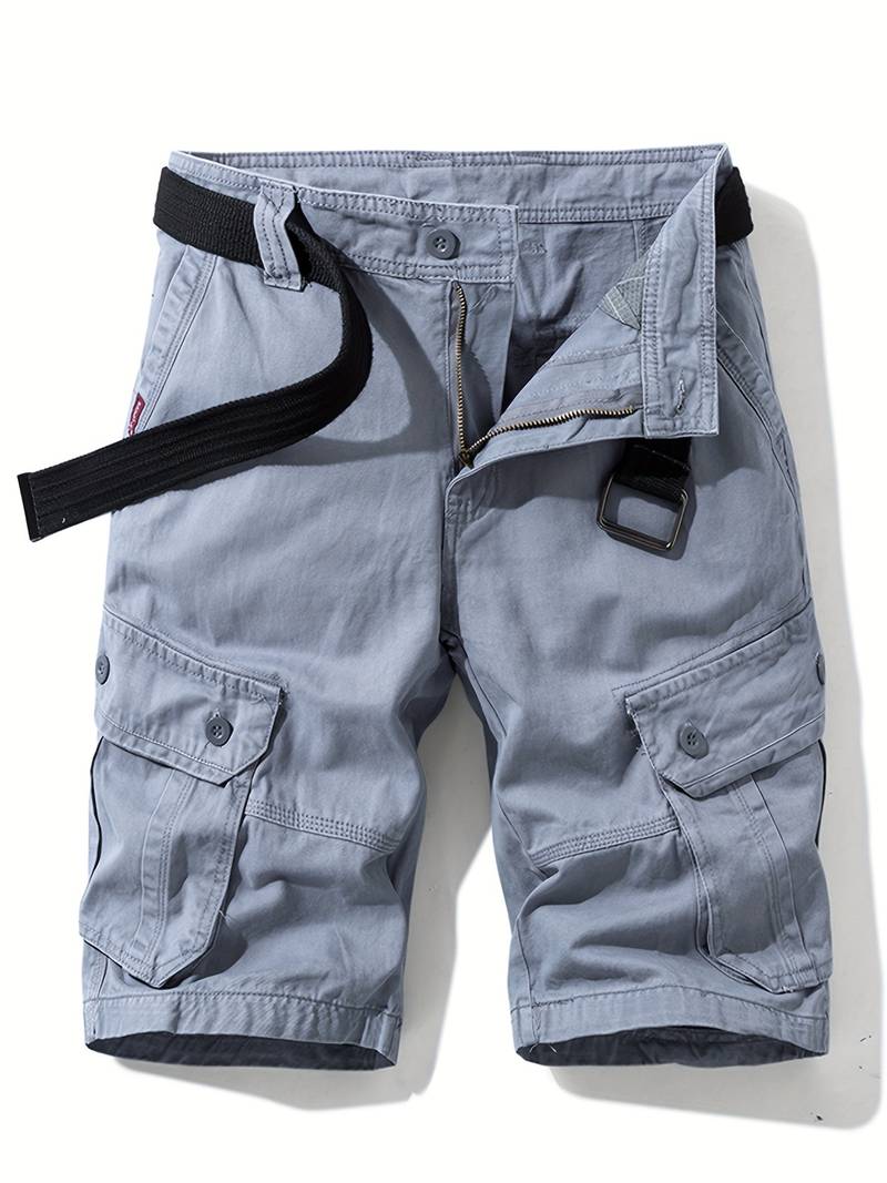 Men's Shorts : Heren Shorts met Trekkoord - Zwart in Lichtgrijs van Pantino