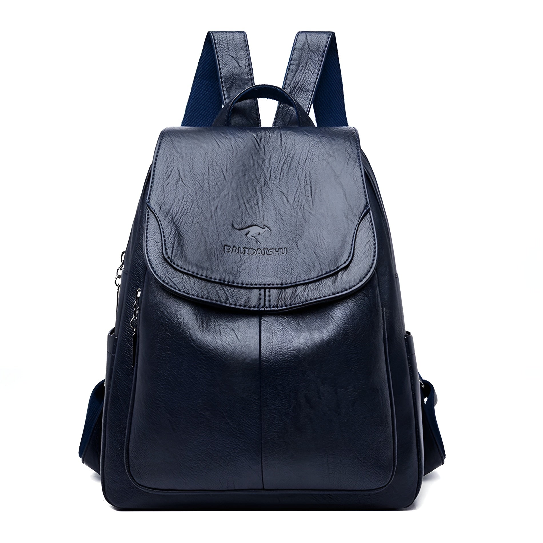 bags : Vintage Boekentas Dames - Retro Leren Schooltas Design - PU-Leer in Marineblauw van Pantino