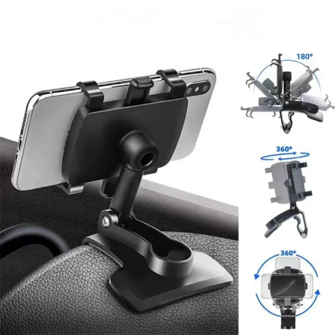 Dashboard Phone Holder : Dashboard Telefoonhouder - Steenvast Draaibaar 360° - Siliconen in van Pantino