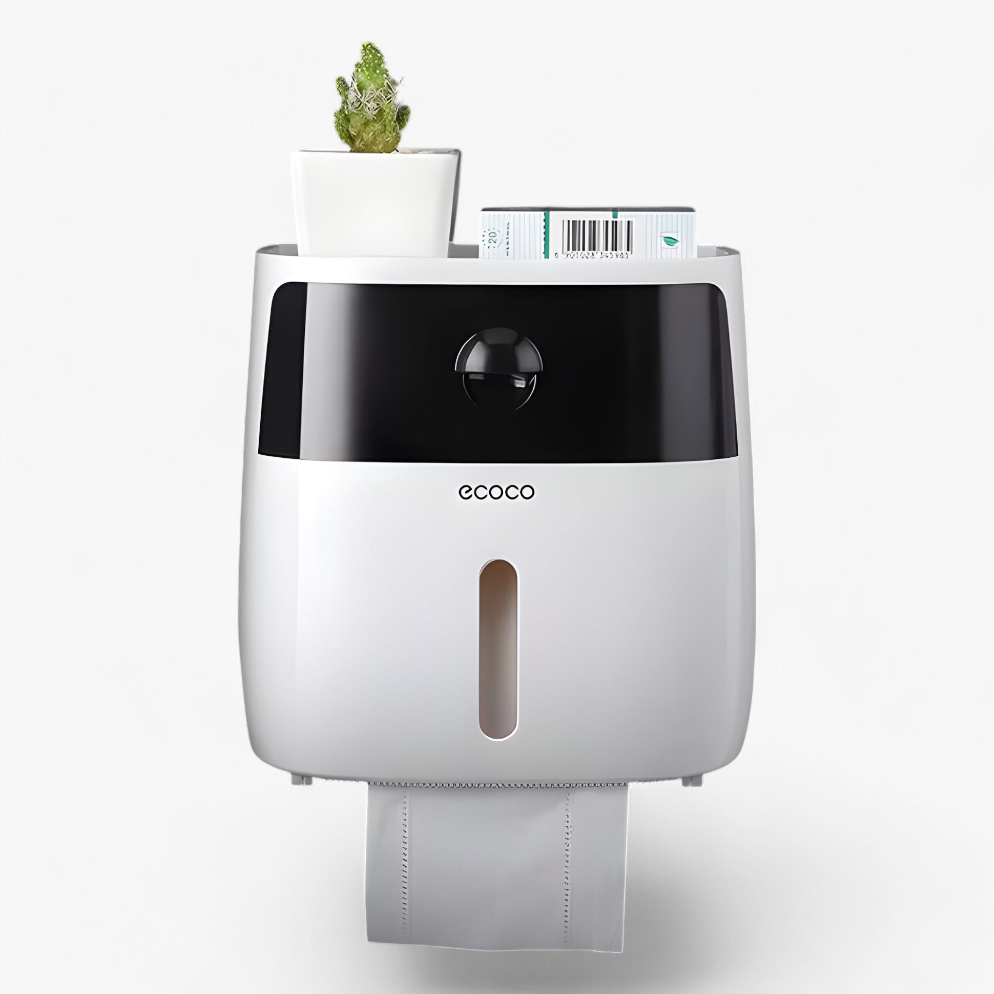 home & garden : Waterdichte Dispenser - Opbergoplossing voor de Badkamer - Wit in D-Zwart van Pantino