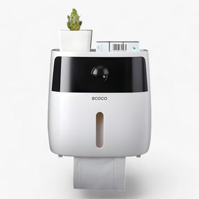 home & garden : Waterdichte Dispenser - Opbergoplossing voor de Badkamer - Wit in D-Zwart van Pantino