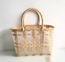 bags : Strandtas Transparant - Jelly in Beige van Pantino