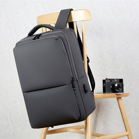 bags : Rugzak Heren Zwart - Stroomlijn Executive Waterdichte Laptoprugzak in van Pantino