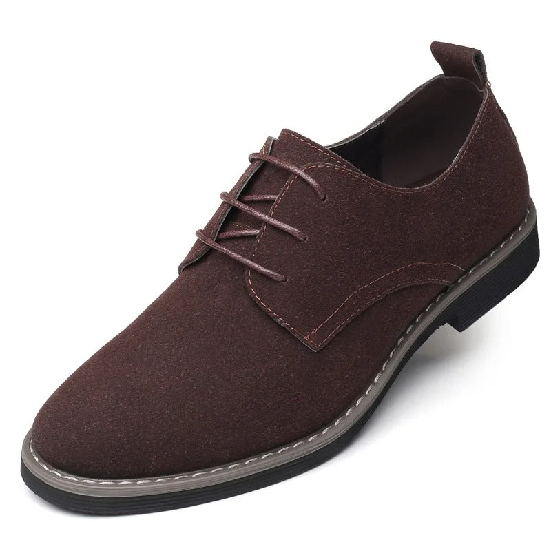 Loafers : Schoenen Heren Zwart - Suède Leren Veterschoenen Casual Donkerbruin in Koffie van Pantino