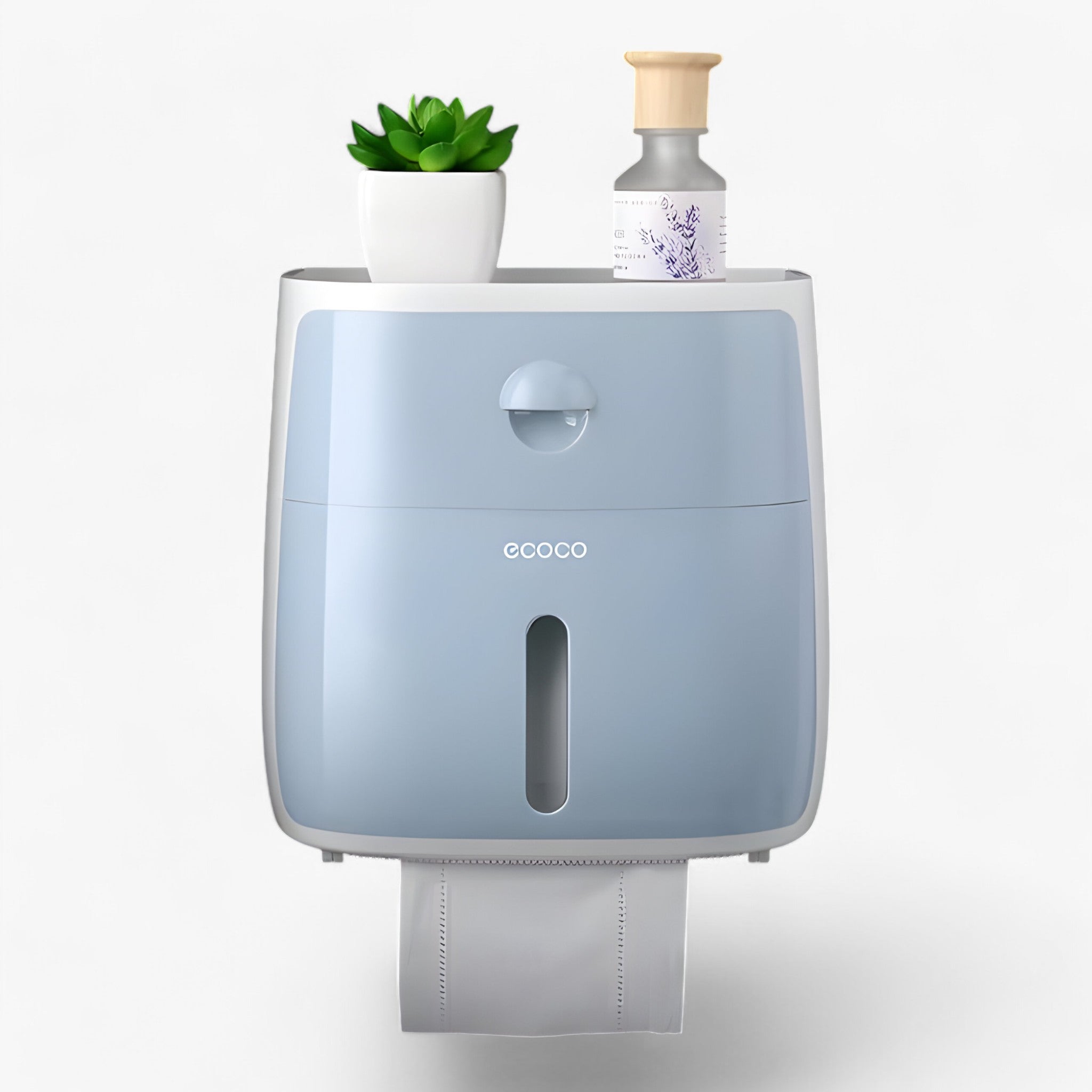 home & garden : Waterdichte Dispenser - Opbergoplossing voor de Badkamer - Wit in D-Blauw van Pantino