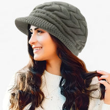 Beanie : Muts Dames Beige - Wintermuts voor in Donkergrijs van Pantino