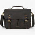 Dames leren laptoptas met schouderband