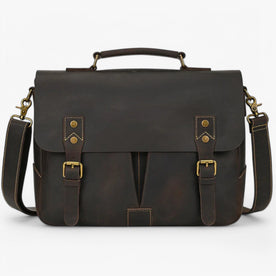 laptop bag : Leren Laptoptas met Schouderband Leer - Donkerbruin in Donkerbruin van Pantinoshop