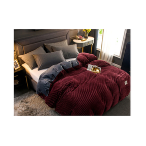 home & garden : Velvet Dekbedovertrek - Heerlijk Warm Koude Dagen - Fluweel in Rood van Pantino