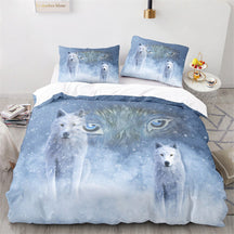 home & garden : Nighty Night - Kinder Dekbedovertrek 'Beschermende Wolf in Wolf in de sneeuw van Pantino
