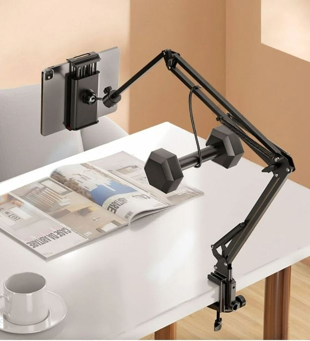 Tablet Stand : Verstelbare Tablet Houder - Stabiel Bureau Bed Keukentafel - Aluminium in van Pantino