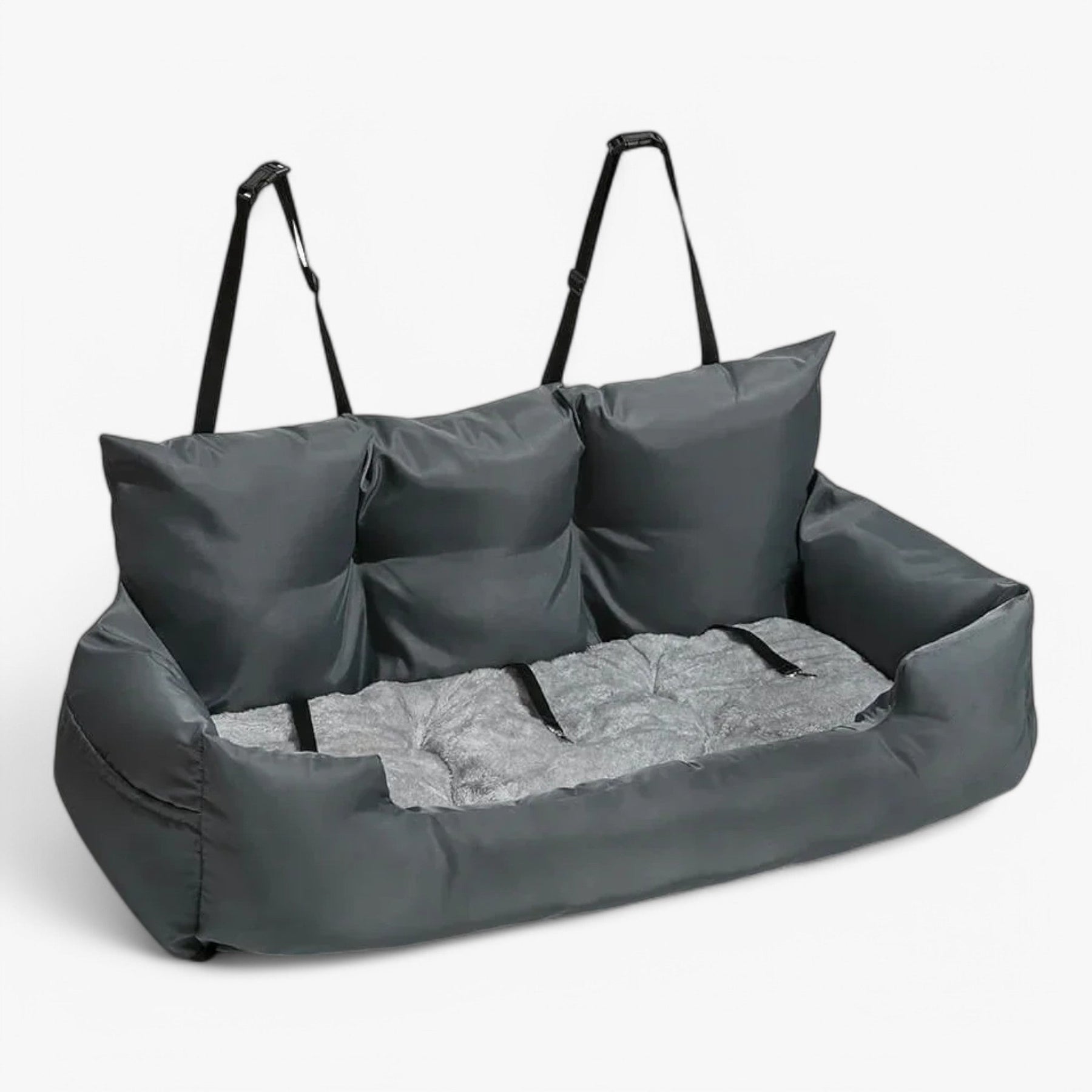 pets : Luxe Hondenbed voor Auto Cozyride - Militair Groen in Donker Grijs van Pantino