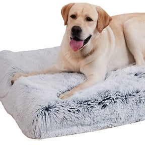 pets : Orthopedisch Pluche Hondenbed in Grijs in van Pantino