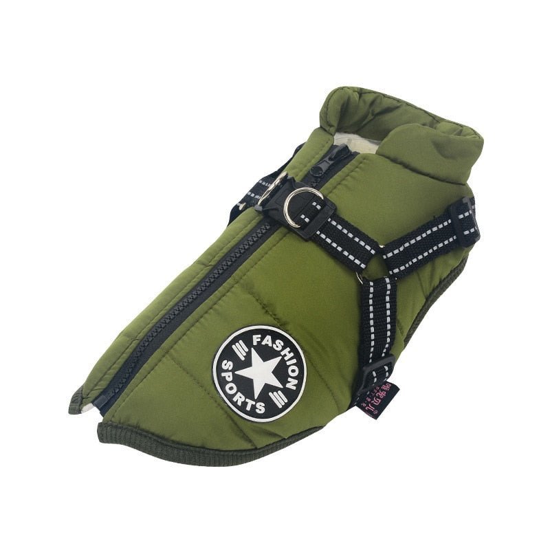 pets : Waterdichte Hondenjas - Warm Multifunctioneel Winter - Nylon in Groen van Pantino