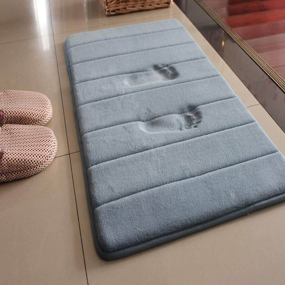 home & garden : Memory Foam Badmat - Zilver Grijs in Zilver Grijs 40x60cm van Pantino